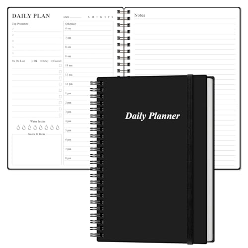 Daily Planner Undated - A5 To Do List Notebook Hourly...