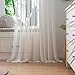 White Lightweight Sheer Curtains 90 Inches Long 2 Panels, 54 Inches Width, Semi-Transparent Hook Curtains, Soft Airy Drapes, Suitable for Bedroom and Living Room