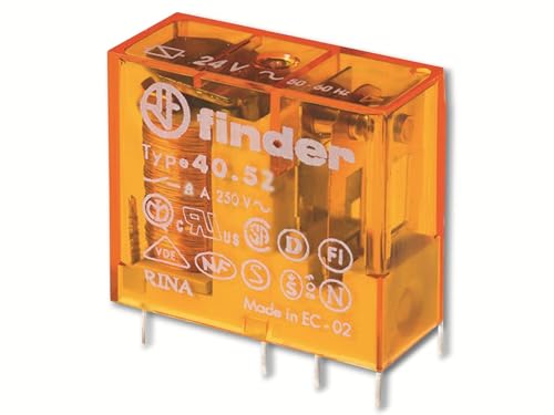 Relé mini Finder serie 40 conmutado de 8 amperios 12V de corriente continua y 5mm