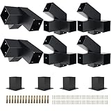 Pergola Kit, 30° 4-Way and 120° 3 Way Slanted Pergola Bracket Set, Powder-Coated Brackets 4