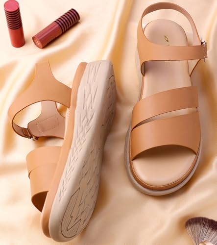Image of TRASE Snug Steps Women Casual Double Strap Hook And Loop Sandals