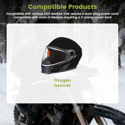 Magnetic Power Cord Compatible with BRP Advex Oxygen Helmet, Snowmoble Electric Shields, Heated Helmet Visor Cord by Lnauy - Used condition - Image 2