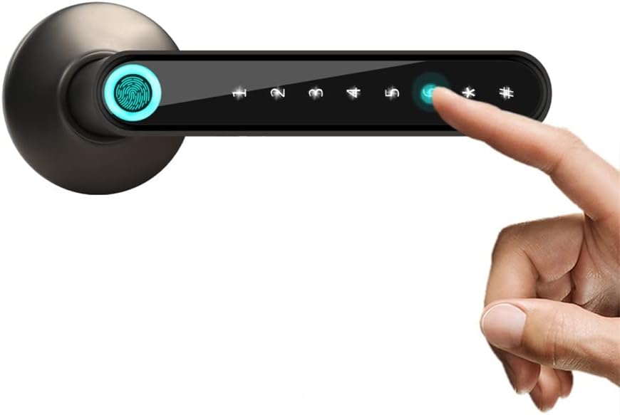 Fingerprint Electronic Door Lock Smart Password Handle APP Unlock Keyless Entry Support