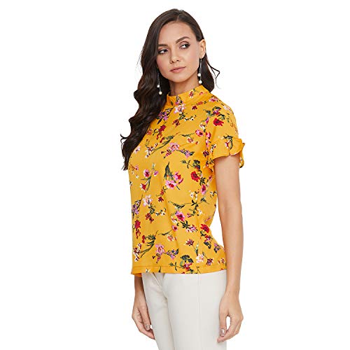 Image of STALK-Pretty in Floral Mustard Top
