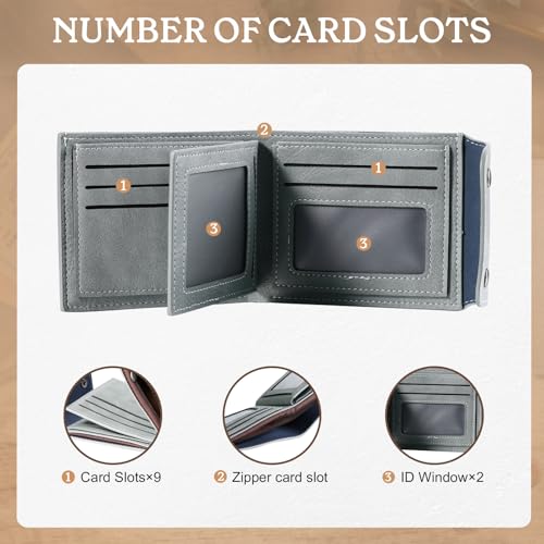 Father Day Gifts for Dad from Daughter, Personalized Photo Wallet for Men – Custom Name Leather Wallet for Dad, Husband, Grandpa, Birthday Gift for Him (Style 2)4