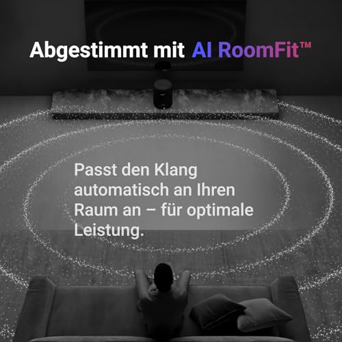 WiiM Sound Smart Speaker mit 1,8″ Touch-Display, Hi-Res 24 Bit/192 kHz, AI RoomFit™ Raumkorrektur, 100W Spitzenleistung, Wi-Fi 6E / Bluetooth 5.3, Multiroom & Stereo-Kopplung, Fernbedienung (Schwarz) – Bild 5