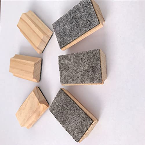 Uuyyeo 12 Pcs Mini Size Wood Felt Chalkboard Eraser Dustless Wood Chalk Eraser Blackboard Eraser Cleaner For Home Office School Classroom #TOP1