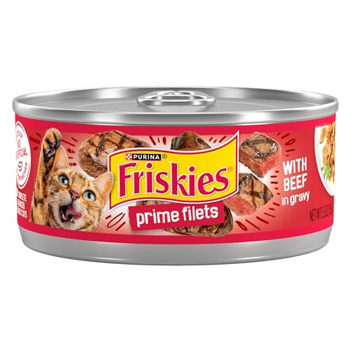 Purina Friskies Prime Filets with Beef in Wet Cat Food Gravy - (Pack of 24) 5.5 oz. Cans