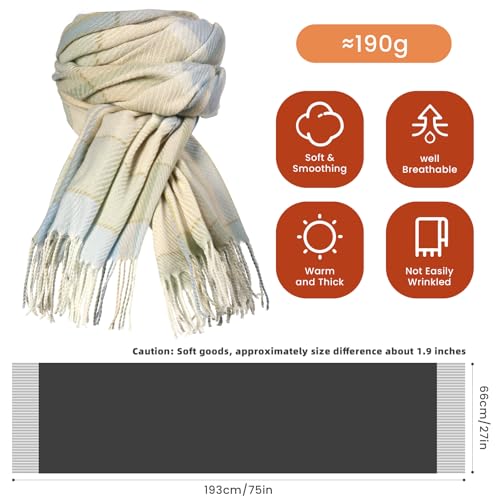 Scarf for Women Shawl Cashmere Feel Plaid Scarves Pashmina Wraps Winter Scarf for Evening Wedding Bridesmaid Gifts4