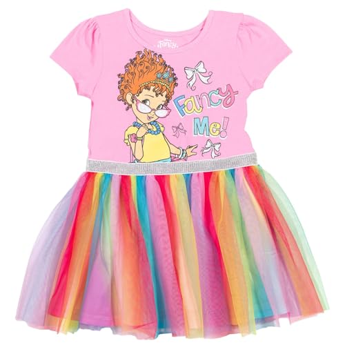 Disney Fancy Nancy Girls Short Sleeve Tutu Dress with Scrunchy Toddler to Big Kid2