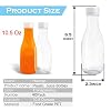 Holotap 10 Oz Empty PET Plastic Juice Bottles 35 Pack Clear Disposable Bulk Drink Bottles with White Tamper Evident Caps Great for Storing Homemade Juices, Milk, Water, Smoothies, Tea (10 OZ, White)
