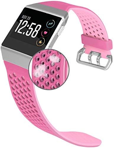 Jobese Compatible with Fitbit Ionic Band, Breathable Soft Silicone Sports Replacement Accessories Compatible with Fitbit Ionic Watch Bands for Men Women