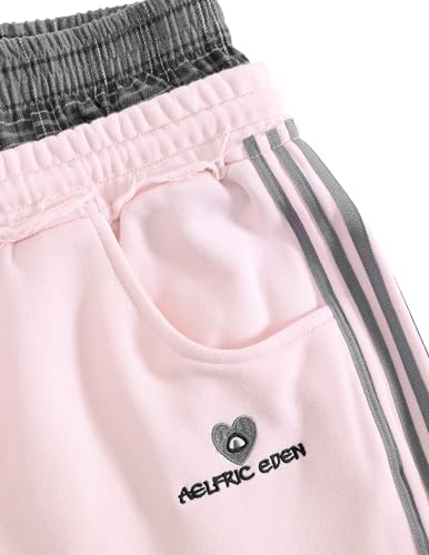 Aelfric Eden Baggy Wide Leg Sweatpants for Women Men Double Elastic Waisted Streetwear Y2K Casual Lounge Pants Trouser with Pockets Pink X-Small — view 4