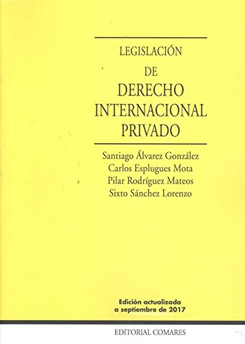 Portada de Legislación de derecho internacional privado