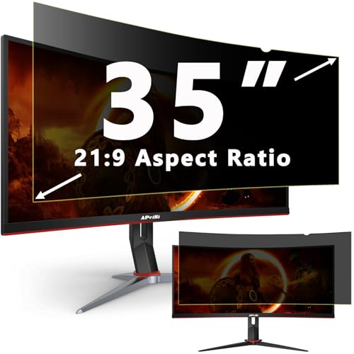 Filtro de privacidad de 35" para monitor ultra ancho 21:9 con protector antirreflejos 1