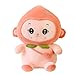 MissW Peach Bunny Peluche Bambola Cartone Animato Carino Ragdoll Peluche Bambola Rosa Decorazione Bambola Non È Deformato E Non Perde I Giocattoli di Peluche Scimmia Capelli