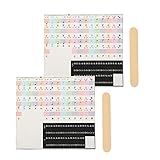 Klavierschlüsselabziehbilder- transparente Musikabschlüsse sind speziell für Klavier und elektronisches Organ ausgelegt, die sich hervorragend für Anfänger auswendig machen können.