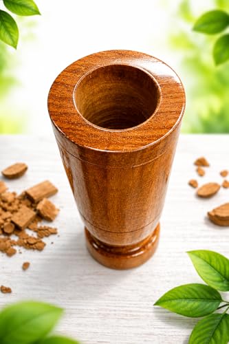 Image of Vijaysar Wood Glass 90 ml | Ayurvedic Pterocarpus Marsupium Herbal Tumbler | Vijaysar Ki Lakdi Ka Bija Glass for Sugar Care