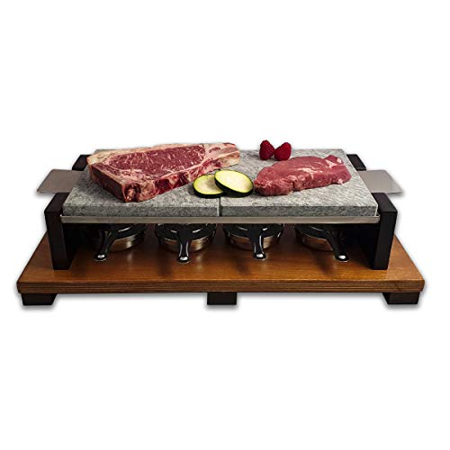 Piedra Para Carne De 20x40 Bicolor Recto 4 Quemadores