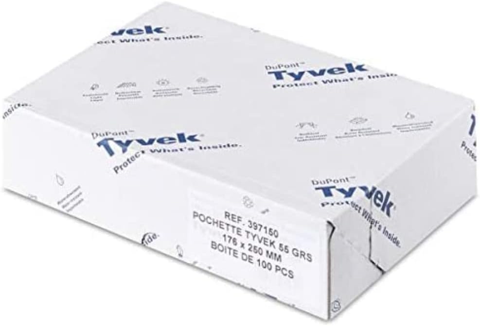 Bong Tyvek C4 White Peel and Seal Pocket Envelope 55 GSM, Pack of 100 (00011782)