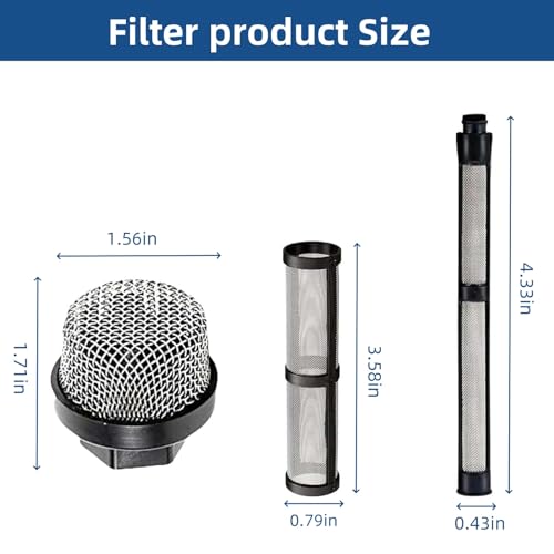 Image of (4+6+6) Pack 246385 246384 287032 Spray Gun Filter Set | Fits for Graco 390 395 490 495 495 595 3400 Airless paint sprayer，Including Pump Inner Core Filters