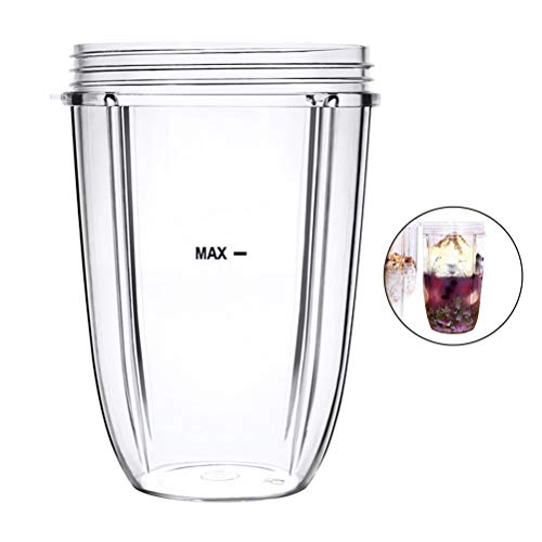 nuoshen Clear Cups, Cup Compatible Replacement Part Juicer Accessories for Nutribullet (24oz)