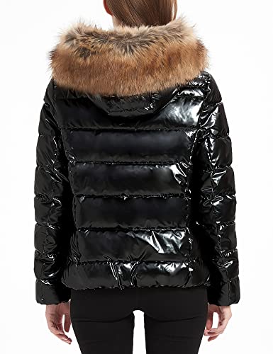 Xuliku Women's Lightweight Puffer Down Jacket Hooded Zipper Padding Winter Short Bubble Coats For Women #TOP1