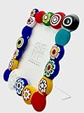 Authentic Murano Glass Mini Picture Frame Hand Made Millefiori by SANT-MURANO-Italy