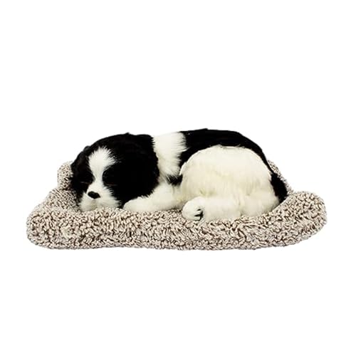 Image of Sleeping Dog for Car Dashboard Realistic Dog Puppy for Home Decor, Car, Office and Gift (25 x 20 cm) (Border Collie)