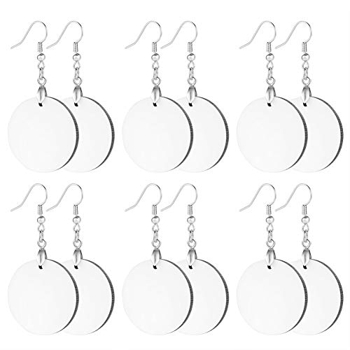 Weiye Sublimation Blanks Earrings - Unfinished Wood Teardrop Earring Pendant with Earring Hooks, DIY Sublimation Blanks Products