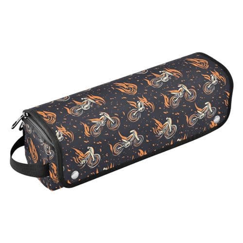 Motorbike Fire Marble Bolsa de Viaje para Herramientas de Cabello Resistente al Calor para Planchas y Rizadores, Organizador Portátil para Cuidado del Cabello miniatura 1