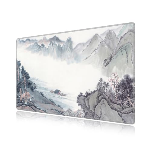Tapis de souris paysage LL-COEUR XXL tapis de bureau grand format pour ordinateur portable 60x40 cm