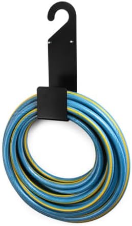 Best Black Garden Hose Holder Wall Mounted-Durable, Very Powerful Hanger it can Hold 100ft Heavy Hose -Keep Your Backyard Neat and Cleaned