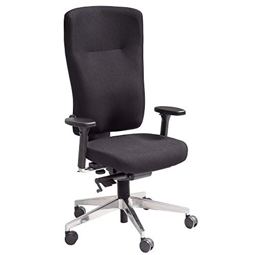 KADIMA DESIGN Bürostuhl Stoff Chefsessel Schwarz Schreibtischstuhl Ergonomisch Stuhl Cover
