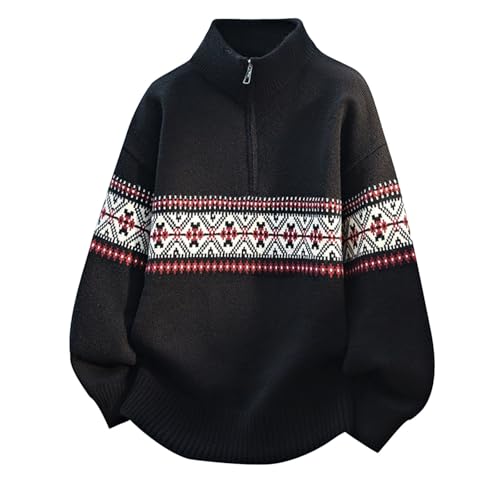 Suéter de punto de invierno grueso y cómodo con cuello semi alto
