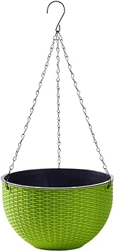 Rattan Styles Hanging Planter, Resin Small Hanging Flower Pot