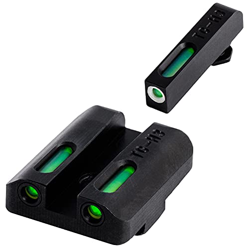 Image of TRUGLO TFX Handgun Sight | Durable Shock-Resistant Compact Brightly Glowing Tritium & Fiber-Optic Xtreme Day /Night Sight for Handguns