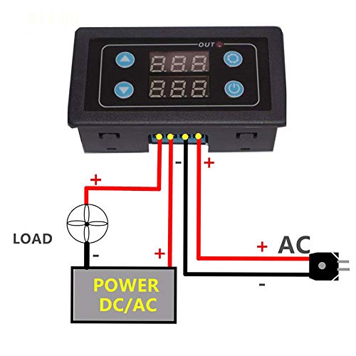 image for Timer Delay Relay, AC 110V 120V Programmable Digital Cycle Delay Relay