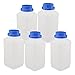 Aexit 5 Pcs Bottles & Jars 1500ml Plastic Square Wide Mouth Chemical Sample Reagent Centrifuge Bottles Bottle Thickening