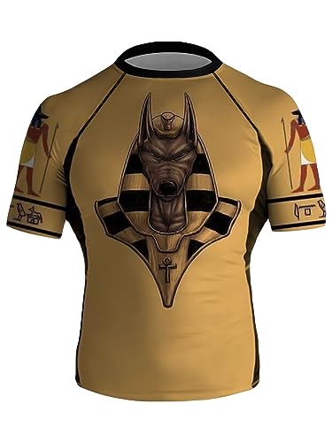 Raven Fightwear Men's Anubis Short Sleeve BJJ Rash Guard MMA Black2