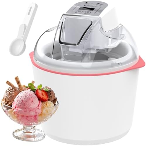 Ice Cream Maker, 1.6 Quarts Ice Cream, Gelato, Sorbet, Milkshakes...