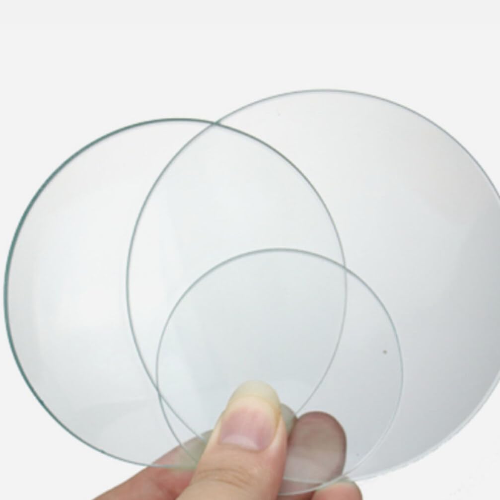 iplusmile 10pcs Laboratory Watch Glass Transparent Glass Cover for Beakers Evaporation Chemistry Experiment Supplies