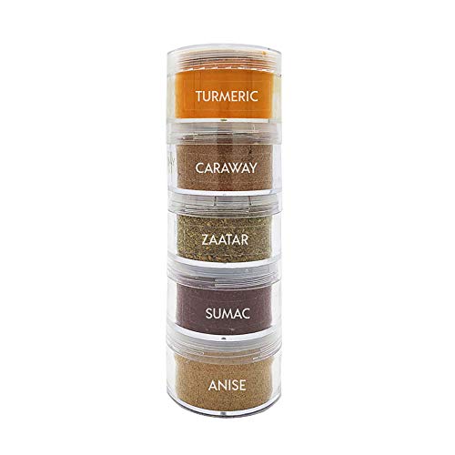 Spicylux The Middle Eastern Mix |Turmeric, Caraway, Jordanian Zaatar Mix, Sumac, Anise Ground | Savory Herbs, Spices & Seasonings (Set Of 5) – Packed In U.s.a. #TOP10