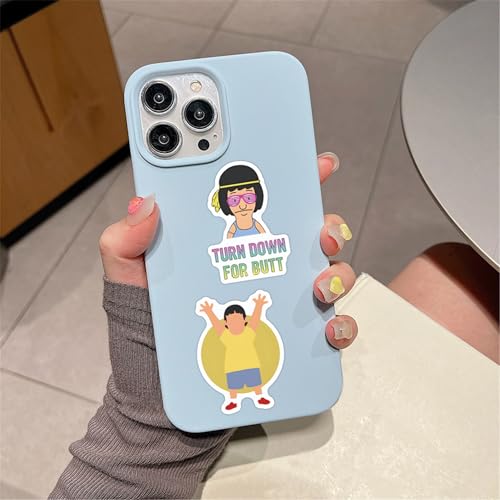 Aiwuding Cartoon Burgers Stickers Pack, 50PCs Bob Stickers for Hydro Flask, Laptop, Water Bottle, Vinyl Waterproof Decals for Skateboard Planner Journal, Delicate Gift Decals(B-Burgers)