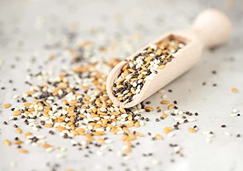 Organic Omega-3 Seeds Mix With Flax, Chia And Sesame, 1.5 Pounds – Non-Gmo Whole Seeds, Raw, Kosher, Vegan. Rich In Omega 3 Fatty Acids And Dietary Fiber. Great For Salads And Oatmeal #TOP5