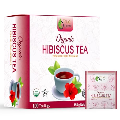 True Organic Hibiscus Tea, 100 Tea Bags.