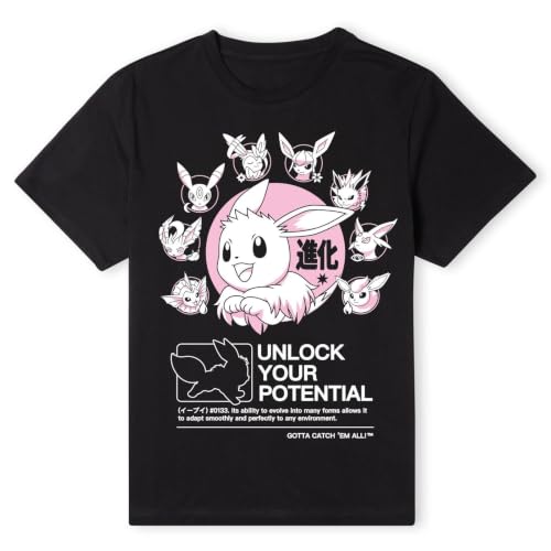 Zavvi Pokémon Circle of Eevee Evolutions Unisex T-Shirt - Black 4XL
