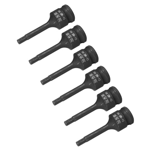 Image of sourcing map 6 Pcs 3/8" Drive x H5(5mm) Impact Hex Bit Socket, Metric 2.36" Length, CR-MO Steel Use with Impact Drivers or Hand Ratchets