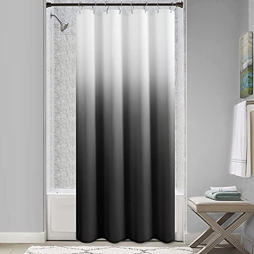 SPWIY Stall Black Men Shower Curtain 48 inch Wide Bath
