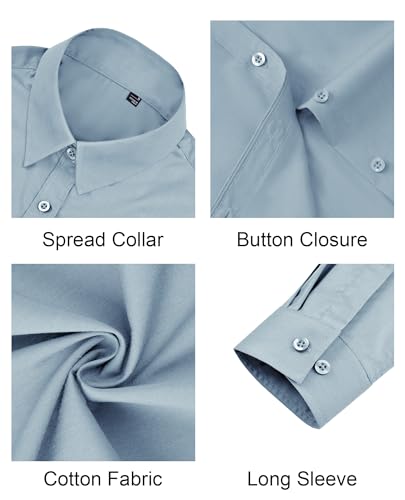 Image of J.VER Button Down Shirts for Women Stretch Collared Long Sleeve Dress Shirt | Business Casual, for Work Office, Meetings, Dinner, Dates, Travel, Leisure, Elegant, Workout, Social Gathering, Commute